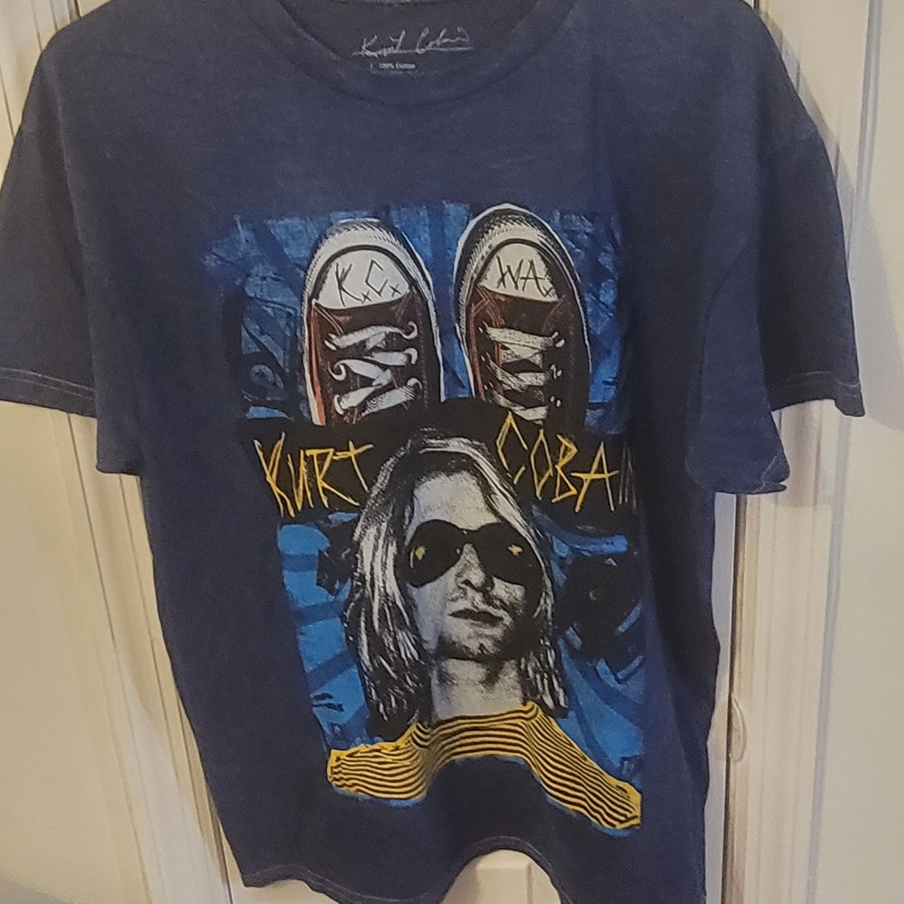 Kurt Cobain Navy Graphic Tee